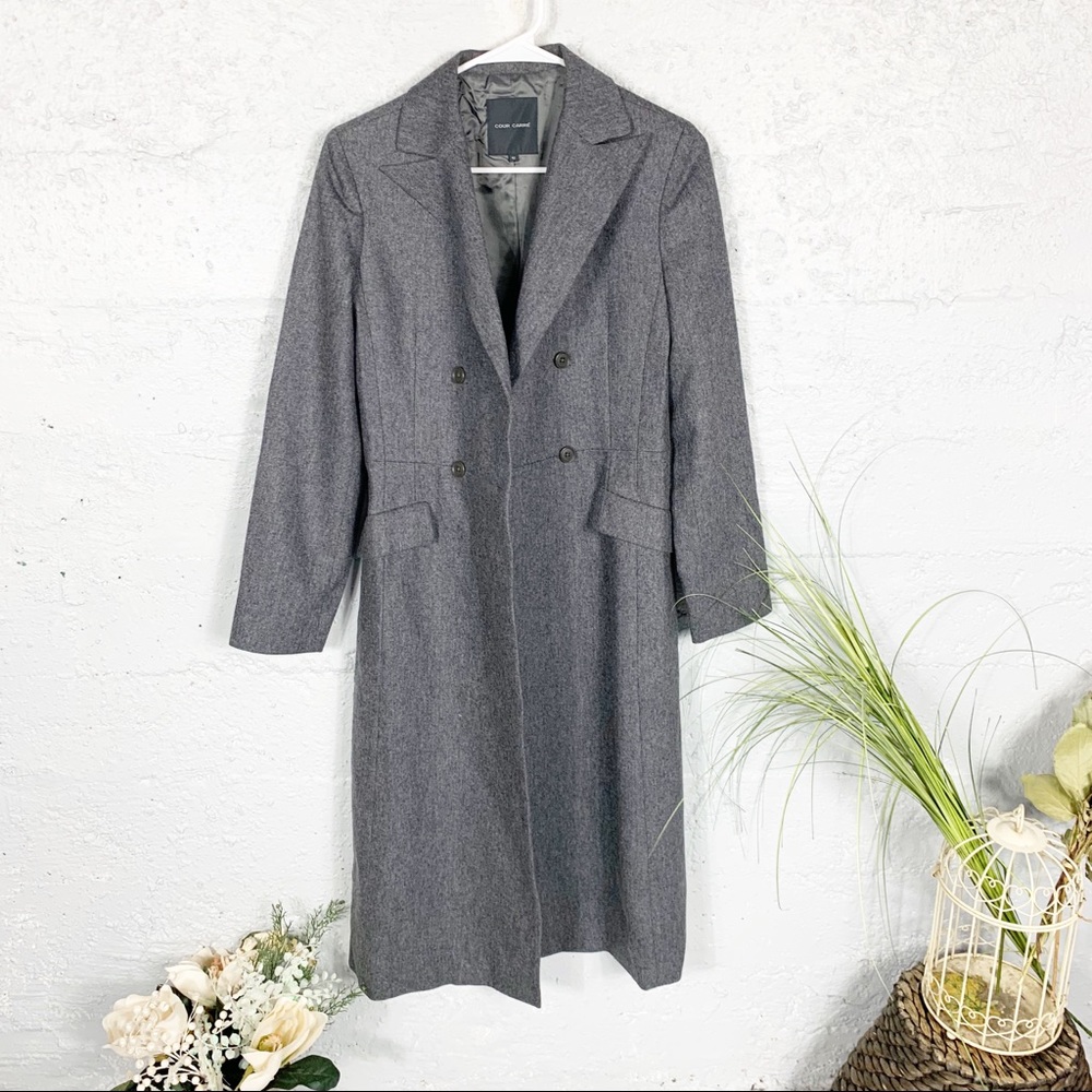 100% Wool Cour Carew Long Trench Coat